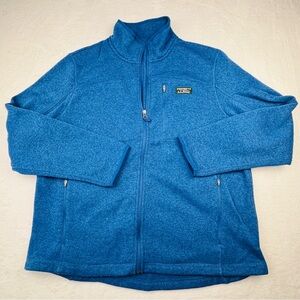 LL Bean Men’s Large Slightly Fitted Sweater Fleece Full Zip Jacket. Blue Size XL